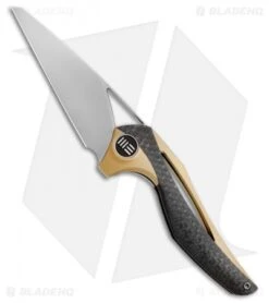 WE Knife Co. Isham ÃternA Integral Folding Knife CF/Gold Ti (3.25" M390) Aeterna