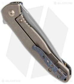 WE Knife Co. Kitefin LE Knife Golden Shredded CF (3.24" Hand Satin) 2009A -We Knife Co Shop WE Knife Co. Kitefin LE Golden Shredded CF Gray Hand Satin 2009A BHQ 116925 jr side