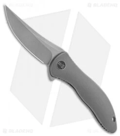 WE Knife Co. Mini Synergy Trailing Point Knife Titanium (3" Stonewash)