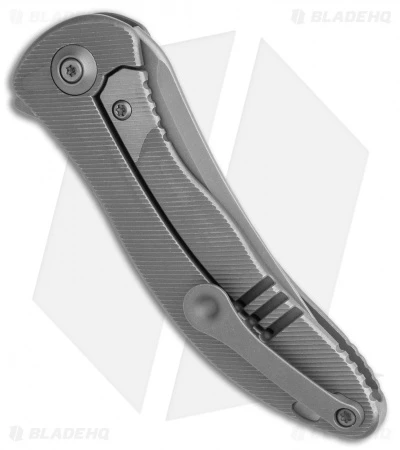 WE Knife Co. Mini Synergy Trailing Point Knife Titanium (3" Stonewash) 3 WE Knife Co. Mini Synergy Trailing Point Knife Titanium (3" Stonewash) - Image 3