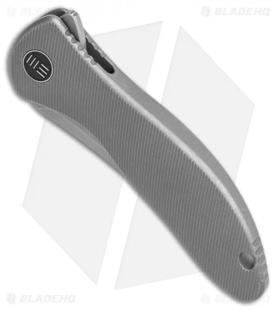 WE Knife Co. Mini Synergy Trailing Point Knife Titanium (3" Stonewash) 2 WE Knife Co. Mini Synergy Trailing Point Knife Titanium (3" Stonewash) - Image 2