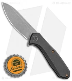 WE Knife Co. Mote Frame Lock Knife Black Titanium (2.6" BB/SW) 2005C -We Knife Co Shop WE Knife Co. Mote Frame Lock Knife Black Titanium 2.625in Satin 2005C BHQ 114164 LS Bottlecap