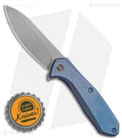 WE Knife Co. Mote Frame Lock Knife Blue Titanium (2.6" BB/SW) 2005B -We Knife Co Shop WE Knife Co. Mote Frame Lock Knife Blue Titanium 2.625in Satin 2005B BHQ 106984 LS Bottlecap
