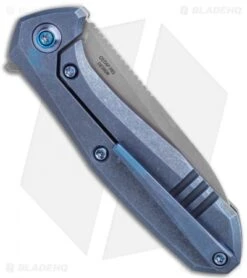 WE Knife Co. Mote Frame Lock Knife Blue Titanium (2.6" BB/SW) 2005B -We Knife Co Shop WE Knife Co. Mote Frame Lock Knife Blue Titanium 2.625in Satin 2005B BHQ 106984 LS Side
