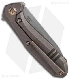 WE Knife Co. Mote Frame Lock Knife Bronze Titanium (2.6" BB/SW) 2005A -We Knife Co Shop WE Knife Co. Mote Frame Lock Knife Bronze Titanium 2.625in Stonewash 2005A BHQ 107073 LS Side