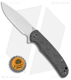 WE Knife Co. Practic Liner Lock Knife Marble CF (3.3" Stonewash M390) -We Knife Co Shop WE Knife Co. Practic Liner Lock Knife Marble CF 3.3in Stonewash M390 809D BHQ 113484 LS Bottlecap