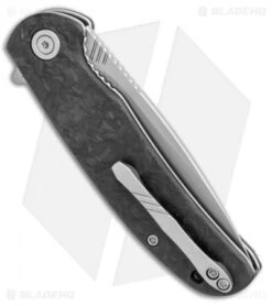 WE Knife Co. Practic Liner Lock Knife Marble CF (3.3" Stonewash M390) -We Knife Co Shop WE Knife Co. Practic Liner Lock Knife Marble CF 3.3in Stonewash M390 809D BHQ 113484 LS Side