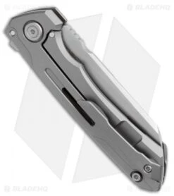 WE Knife Co. SNECX Mini Buster Flipper Knife Gray Titanium (3.5" Satin) -We Knife Co Shop WE Knife Co. SNECX Mini Buster Flipper Knife Gray Titanium 3.5in Satin 2003A BHQ 106955 LS Side