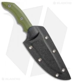 WE Knife Co. Stonefish Fixed Blade Knife OD Green G-10 (4.46" Stonewash) 919A -We Knife Co Shop WE Knife Co. Stonefish OD Green G 10 SW 919A BHQ 100860 jr sheath