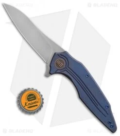 WE Knife Co. Bullit Frame Lock Knife Blue Ti (3.5 Hand Satin) 806A -We Knife Co Shop WE Knife Company Bullit FL Blue Ti Hand Satin 806A BHQ 84607 jr bottlecap