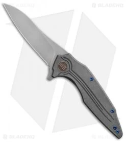 WE Knife Co. Bullit Frame Lock Knife Gray Ti (3.5 Hand Satin) 806C