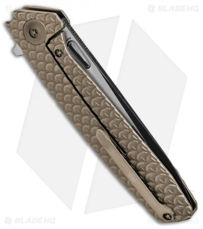 WE Knife Co. 604L Frame Lock Knife Bronze Titanium (3.8" Black, Satin) 3 WE Knife Co. 604L Frame Lock Knife Bronze Titanium (3.8" Black, Satin) - Image 3