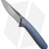 WE Knife Co. 604M Frame Lock Knife Blue Titanium (3.8" Black, Satin)