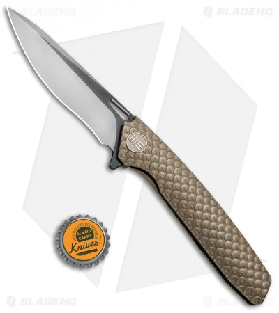 WE Knife Co. 604K Frame Lock Knife Bronze Titanium (3.8" Black, Satin) 4 WE Knife Co. 604K Frame Lock Knife Bronze Titanium (3.8" Black, Satin) - Image 4