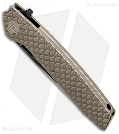 WE Knife Co. 604K Frame Lock Knife Bronze Titanium (3.8" Black, Satin) 2 WE Knife Co. 604K Frame Lock Knife Bronze Titanium (3.8" Black, Satin) - Image 2