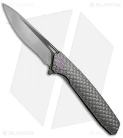 WE Knife Co. 604J Frame Lock Knife Titanium (3.8" Satin, Black)