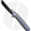 WE Knife Co. 604S Frame Lock Tanto Knife Blue Titanium (3.8" Black, Satin)