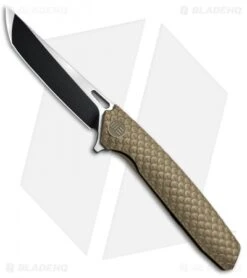 WE Knife Co. 604R Frame Lock Tanto Knife Bronze Titanium (3.8" Black, Satin)
