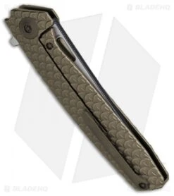 WE Knife Co. 604R Frame Lock Tanto Knife Bronze Titanium (3.8" Black, Satin) 6 WE Knife Co. 604R Frame Lock Tanto Knife Bronze Titanium (3.8" Black, Satin) -We Knife Co Shop WE Knife FL Tanto Black Satin Ti Brnz 604R BHQ 67791 jr side