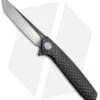 WE Knife Co. 604F Frame Lock Tanto Knife Black Titanium (3.8" Black, Satin)