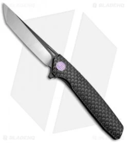 WE Knife Co. 604F Frame Lock Tanto Knife Black Titanium (3.8" Black, Satin)