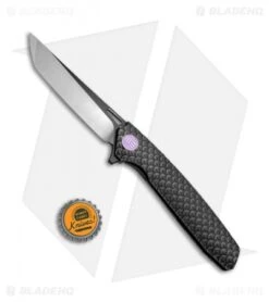 WE Knife Co. 604F Frame Lock Tanto Knife Black Titanium (3.8" Black, Satin) -We Knife Co Shop WE Knife FL Tanto Satin Black Ti Black WE604F BHQ 65099 jr bottlecap