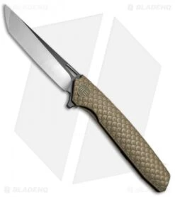 WE Knife Co. 604Q Frame Lock Tanto Knife Bronze Titanium (3.8" Black, Satin)