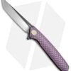 WE Knife Co. 604C Frame Lock Tanto Knife Purple Titanium (3.8" Black, Satin)