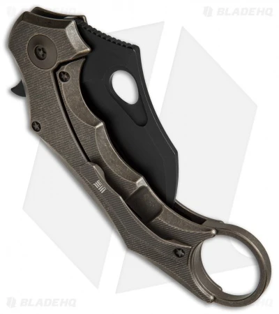 WE Knife Co. 708E Karambit Frame Lock Knife Bronze Ti (3.6" Black) 3 WE Knife Co. 708E Karambit Frame Lock Knife Bronze Ti (3.6" Black) - Image 3
