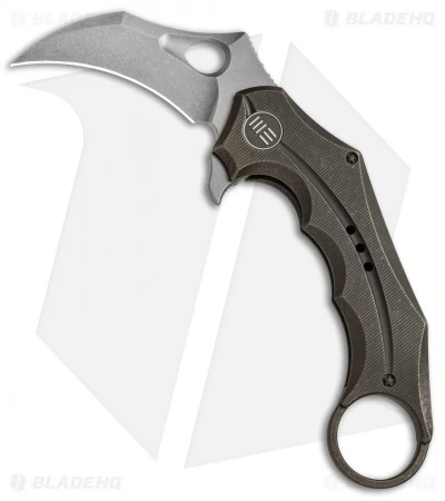 WE Knife Co. 708F Karambit Frame Lock Knife Bronze Ti (3.6" Stonewash) 1 WE Knife Co. 708F Karambit Frame Lock Knife Bronze Ti (3.6" Stonewash)