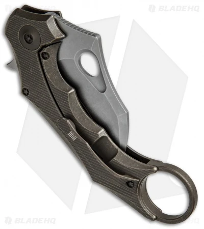 WE Knife Co. 708F Karambit Frame Lock Knife Bronze Ti (3.6" Stonewash) 3 WE Knife Co. 708F Karambit Frame Lock Knife Bronze Ti (3.6" Stonewash) - Image 3
