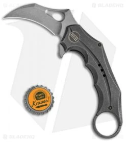 WE Knife Co. 708D Karambit Frame Lock Knife Gray Ti (3.6" Stonewash) -We Knife Co Shop WE Knife Karambit Ti Gray SW 708D BHQ 68699 jr bottlecap 2
