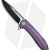 We Knife Co. Cirrus 615A Frame Lock Knife Purple Titanium (3.7" Black/Satin)
