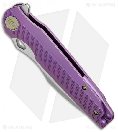 WE Knife Co. 612B Frame Lock Knife Purple Titanium (4" SW/Satin) 2 WE Knife Co. 612B Frame Lock Knife Purple Titanium (4" SW/Satin) - Image 2