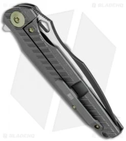 WE Knife Co. 612G Frame Lock Knife Gray Titanium (4" Black/Satin) -We Knife Co Shop WE Knife Ti Gray TT Black 612G BHQ 51535 jr side