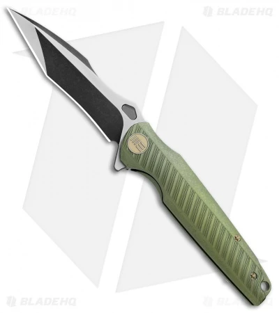 WE Knife Co. 612E Frame Lock Knife Green Titanium (4" Black/Satin) 1 WE Knife Co. 612E Frame Lock Knife Green Titanium (4" Black/Satin)