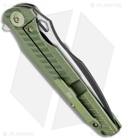 WE Knife Co. 612E Frame Lock Knife Green Titanium (4" Black/Satin) 3 WE Knife Co. 612E Frame Lock Knife Green Titanium (4" Black/Satin) - Image 3