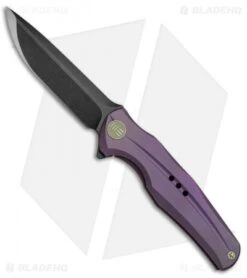 WE Knife Co. 601F Frame Lock Knife Purple Titanium (3.75" Black Stonewash)