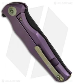 WE Knife Co. 601F Frame Lock Knife Purple Titanium (3.75" Black Stonewash) -We Knife Co Shop WE Knife Ti Purple Black SW WE601BWPU BHQ 65076 jr side