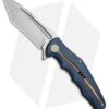 WE Knife Co. 608J Tanto Frame Lock Knife Blue Titanium (4" Stonewash)