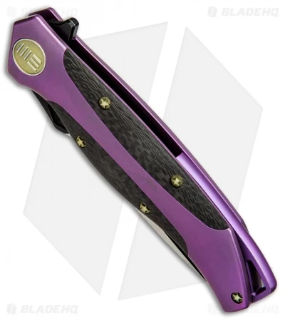 WE Knife Co. 606CFD Frame Lock Knife CF/Purple Ti (3.5" Two-Tone) 3 WE Knife Co. 606CFD Frame Lock Knife CF/Purple Ti (3.5" Two-Tone) - Image 3