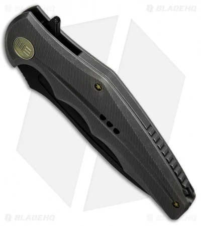 WE Knife Co. 608C Tanto Frame Lock Knife Gray Titanium (4" Black SW) 2 WE Knife Co. 608C Tanto Frame Lock Knife Gray Titanium (4" Black SW) - Image 2
