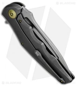 WE Knife Co. 608D Tanto Frame Lock Knife Gray Titanium (4" Stonewash) -We Knife Co Shop WE Knife Titanium GRAY Tanto SW 608D BHQ 49804 jr side