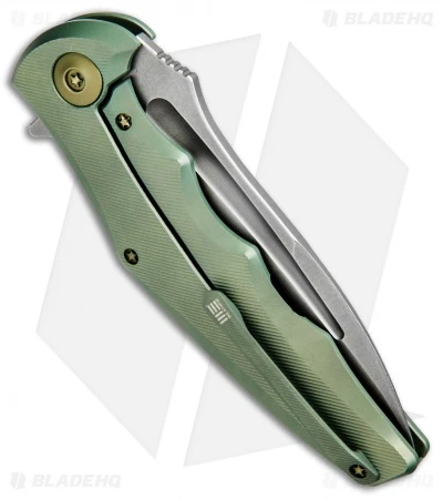 WE Knife Co. 608B Tanto Frame Lock Knife Green Titanium (4" Stonewash) 3 WE Knife Co. 608B Tanto Frame Lock Knife Green Titanium (4" Stonewash) - Image 3