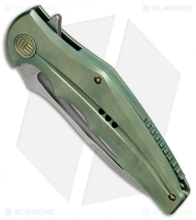 WE Knife Co. 608B Tanto Frame Lock Knife Green Titanium (4" Stonewash) 2 WE Knife Co. 608B Tanto Frame Lock Knife Green Titanium (4" Stonewash) - Image 2
