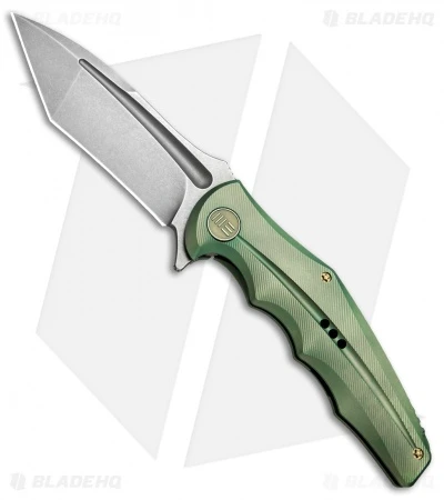 WE Knife Co. 608B Tanto Frame Lock Knife Green Titanium (4" Stonewash) 1 WE Knife Co. 608B Tanto Frame Lock Knife Green Titanium (4" Stonewash)