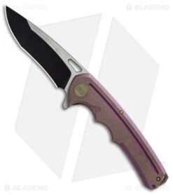 WE Knife Co. 611A Frame Lock Knife Purple Titanium (3.75" Two-Tone)