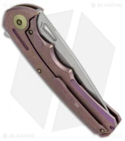 WE Knife Co. 611B Frame Lock Knife Purple Titanium (3.75" Stonewash) -We Knife Co Shop WE knife co 611B purple ti sw BHQ 50378 er side