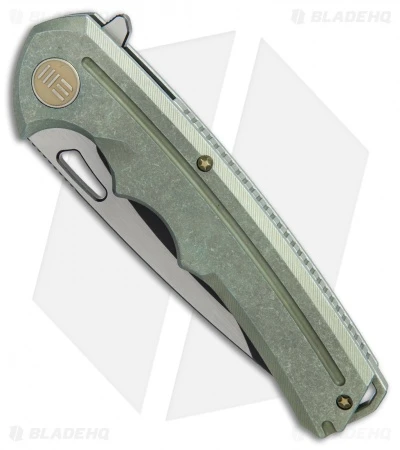 WE Knife Co. 611E Frame Lock Knife Green Titanium (3.75" Two-Tone) 2 WE Knife Co. 611E Frame Lock Knife Green Titanium (3.75" Two-Tone) - Image 2