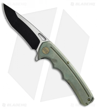 WE Knife Co. 611E Frame Lock Knife Green Titanium (3.75" Two-Tone) 1 WE Knife Co. 611E Frame Lock Knife Green Titanium (3.75" Two-Tone)